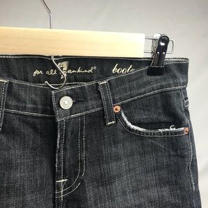 7 for All Mankind Black Washed Jeans Bootcut